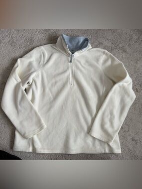 Old Navy Cream Half-Zip Fleece & Cream Sweater - 2 sweaters
